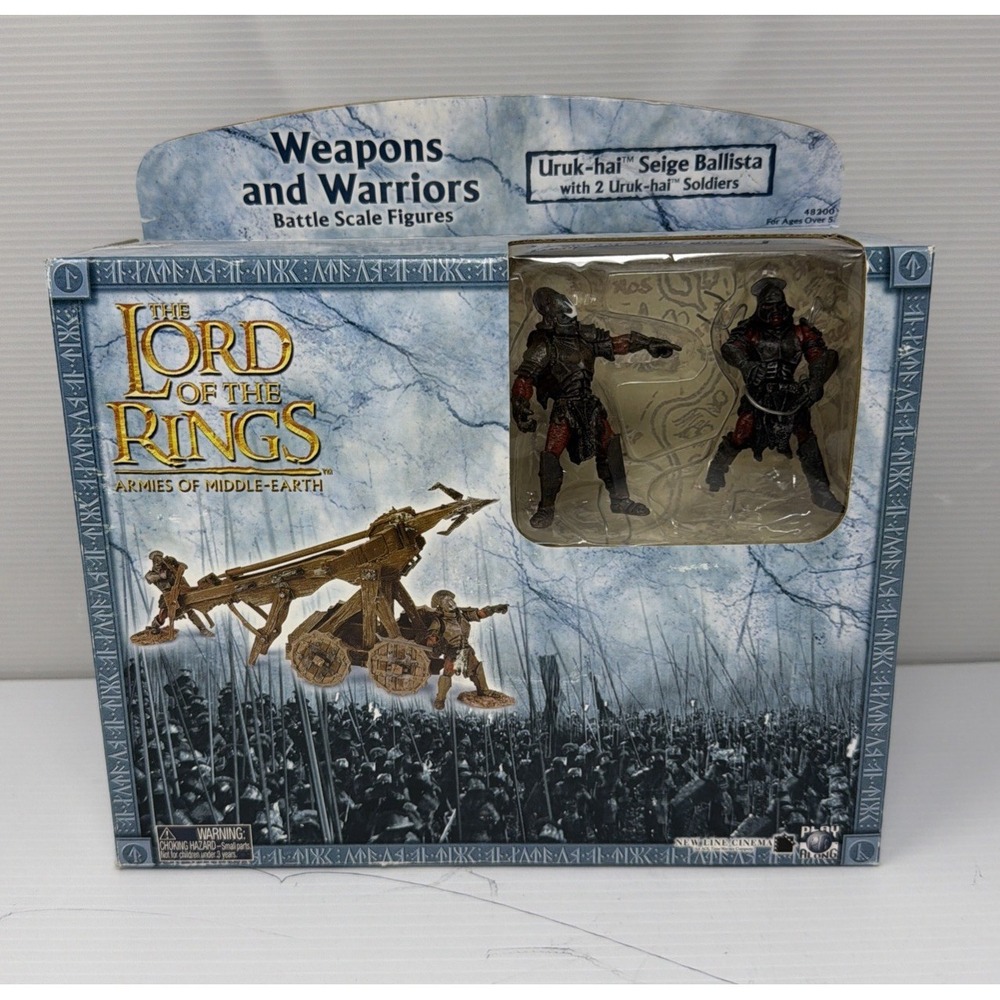 Lord of the‎ Rings Uruk-hai Battering Ram W/ 4 Soldiers Armies Middle-Earth 2003